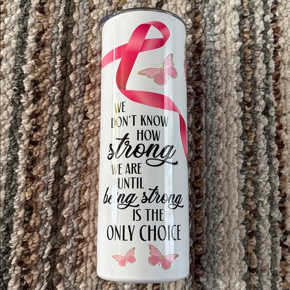 Breast Cancer 20oz. Tumbler NWT Handmade - Picture 1 of 10